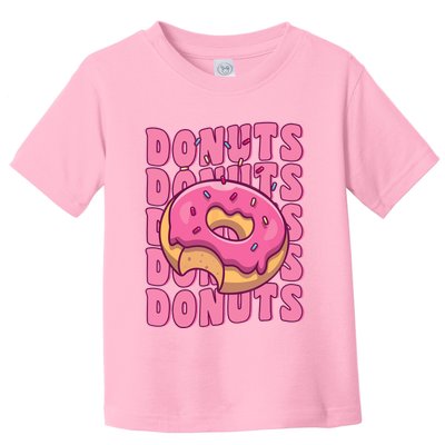 Groovy Pink Donut Squad Sprinkles Donut Lover Matching Donut Toddler T-Shirt