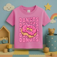 Groovy Pink Donut Squad Sprinkles Donut Lover Matching Donut Toddler T-Shirt