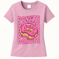 Groovy Pink Donut Squad Sprinkles Donut Lover Matching Donut Womens T-Shirt