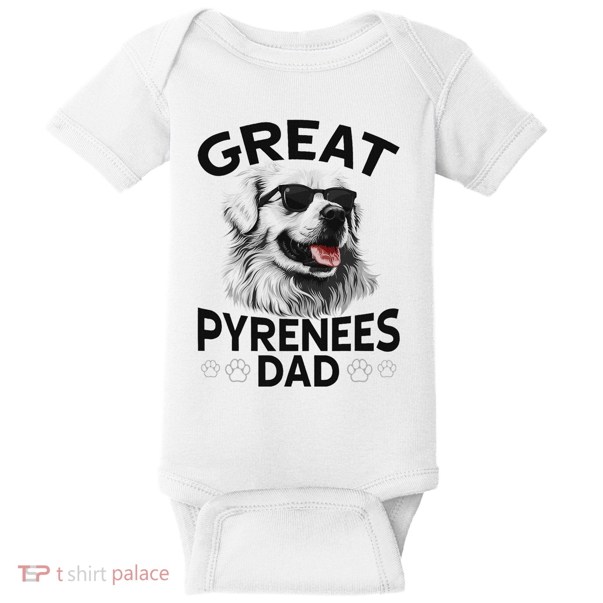 Great Pyrenees Dog Breed Great Pyrenees Dad Baby Bodysuit