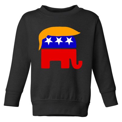 Gop President Donald Trump Republican Elephant Hair Toddler Sweatshirt