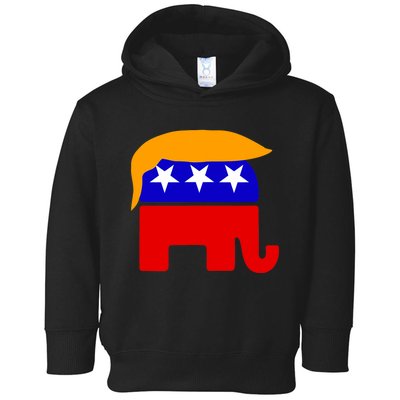 Gop President Donald Trump Republican Elephant Hair Toddler Hoodie