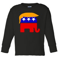 Gop President Donald Trump Republican Elephant Hair Toddler Long Sleeve Shirt