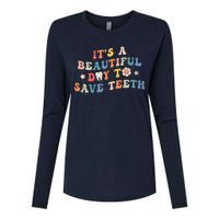 Groovy Pediatric Dentistry Dental Hygiene Assistant Dentist Womens Cotton Relaxed Long Sleeve T-Shirt