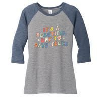 Groovy Pediatric Dentistry Dental Hygiene Assistant Dentist Women's Tri-Blend 3/4-Sleeve Raglan Shirt