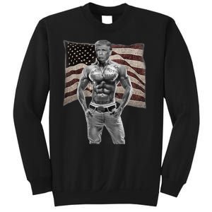 Gangster Pro Donald Trump Tattoo Republican American Flag Sweatshirt