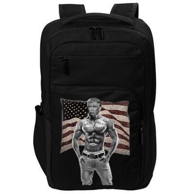 Gangster Pro Donald Trump Tattoo Republican American Flag Impact Tech Backpack