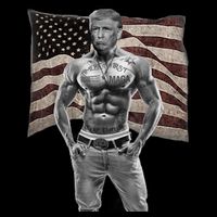 Gangster Pro Donald Trump Tattoo Republican American Flag Button