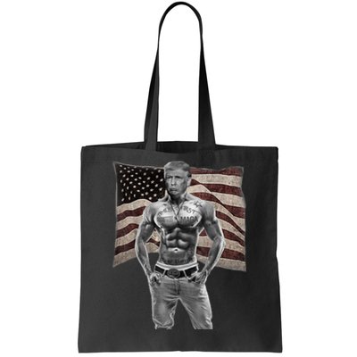 Gangster Pro Donald Trump Tattoo Republican American Flag Tote Bag