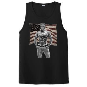 Gangster Pro Donald Trump Tattoo Republican American Flag PosiCharge Competitor Tank