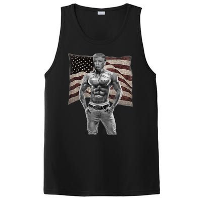 Gangster Pro Donald Trump Tattoo Republican American Flag PosiCharge Competitor Tank