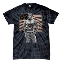 Gangster Pro Donald Trump Tattoo Republican American Flag Tie-Dye T-Shirt