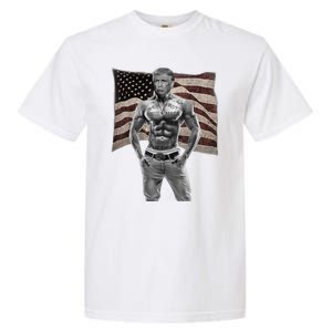 Gangster Pro Donald Trump Tattoo Republican American Flag Garment-Dyed Heavyweight T-Shirt