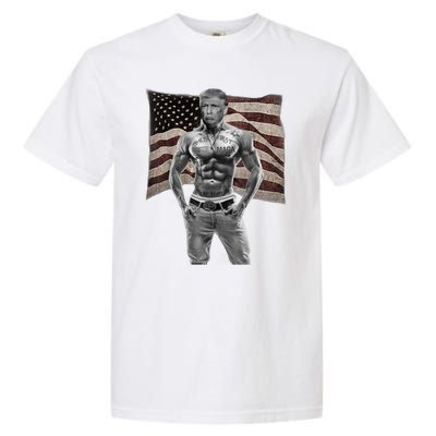 Gangster Pro Donald Trump Tattoo Republican American Flag Garment-Dyed Heavyweight T-Shirt