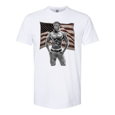 Gangster Pro Donald Trump Tattoo Republican American Flag Softstyle® CVC T-Shirt