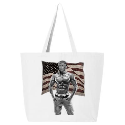 Gangster Pro Donald Trump Tattoo Republican American Flag 25L Jumbo Tote