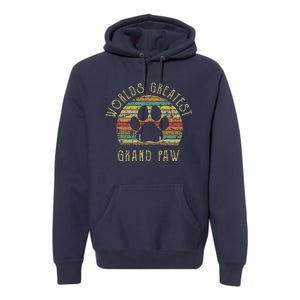 Grand Paw Dog Lover Grandpaw Fathers Day Premium Hoodie