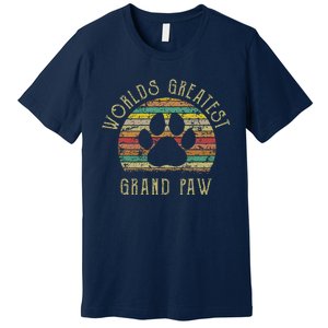 Grand Paw Dog Lover Grandpaw Fathers Day Premium T-Shirt