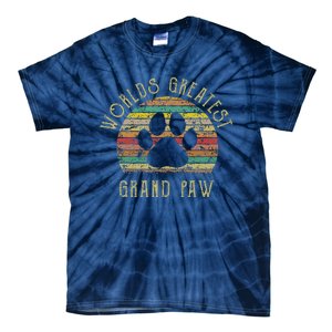 Grand Paw Dog Lover Grandpaw Fathers Day Tie-Dye T-Shirt