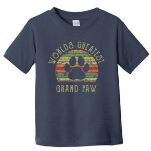 Grand Paw Dog Lover Grandpaw Fathers Day Toddler T-Shirt