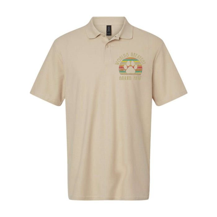 Grand Paw Dog Lover Grandpaw Fathers Day Softstyle Adult Sport Polo