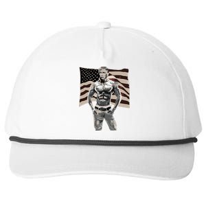 Gangster Pro Donald Trump Tattoo Republican American Flag V2 Snapback Five-Panel Rope Hat