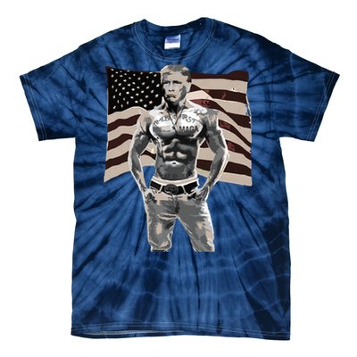 Gangster Pro Donald Trump Tattoo Republican American Flag V2 Tie-Dye T-Shirt