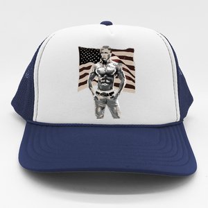 Gangster Pro Donald Trump Tattoo Republican American Flag V2 Trucker Hat