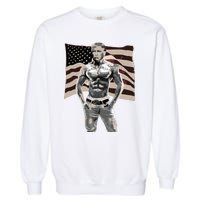 Gangster Pro Donald Trump Tattoo Republican American Flag V2 Garment-Dyed Sweatshirt