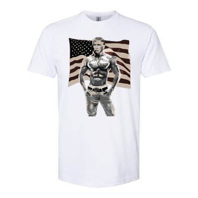 Gangster Pro Donald Trump Tattoo Republican American Flag V2 Softstyle CVC T-Shirt