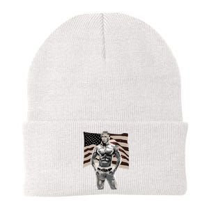 Gangster Pro Donald Trump Tattoo Republican American Flag V2 Knit Cap Winter Beanie