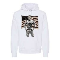 Gangster Pro Donald Trump Tattoo Republican American Flag V2 Premium Hoodie