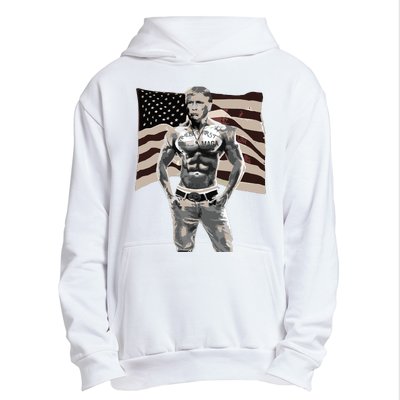 Gangster Pro Donald Trump Tattoo Republican American Flag V2 Urban Pullover Hoodie