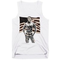 Gangster Pro Donald Trump Tattoo Republican American Flag V2 Tank Top