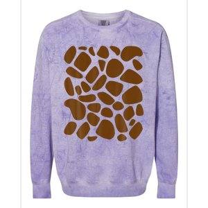 Giraffe Print DIY Pattern Rick Or Reat Jungle Animals Colorblast Crewneck Sweatshirt