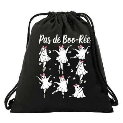 Ghost Pas De Boo RéE Ballet Dancer Spooky Halloween Drawstring Bag