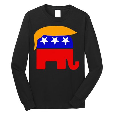 Gop President Donald Trump Republican Elephant Hair Long Sleeve Shirt