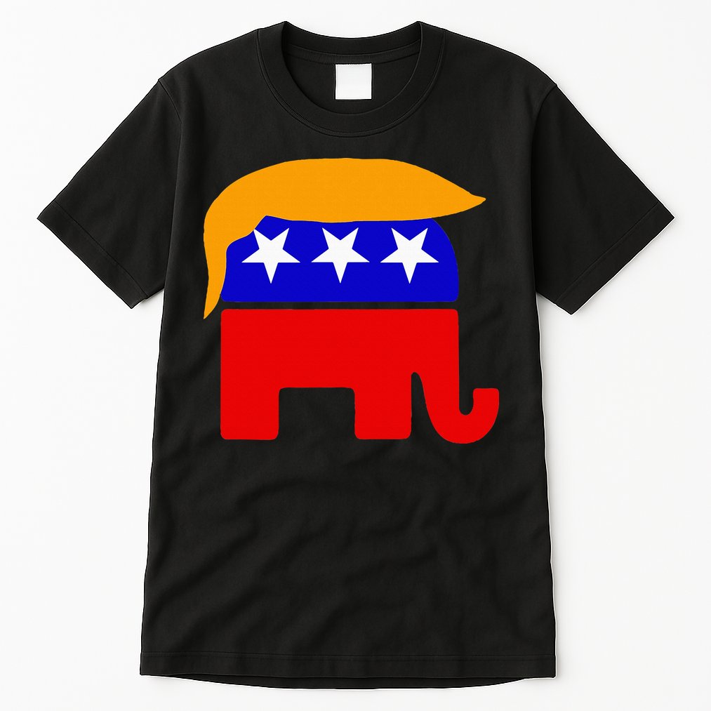 Gop President Donald Trump Republican Elephant Hair Tall T-Shirt
