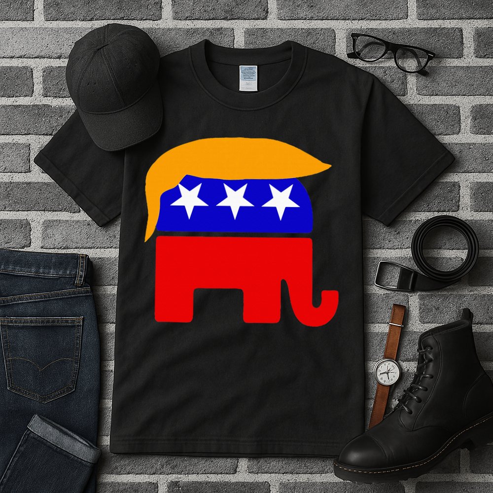 Gop President Donald Trump Republican Elephant Hair Tall T-Shirt