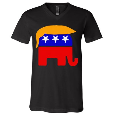 Gop President Donald Trump Republican Elephant Hair V-Neck T-Shirt
