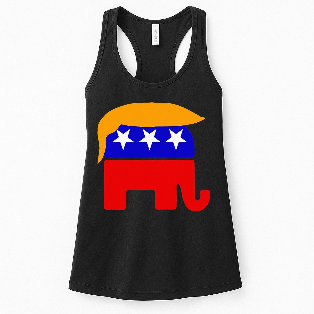 Gop President Donald Trump Republican Elephant Hair Womens Tank Top