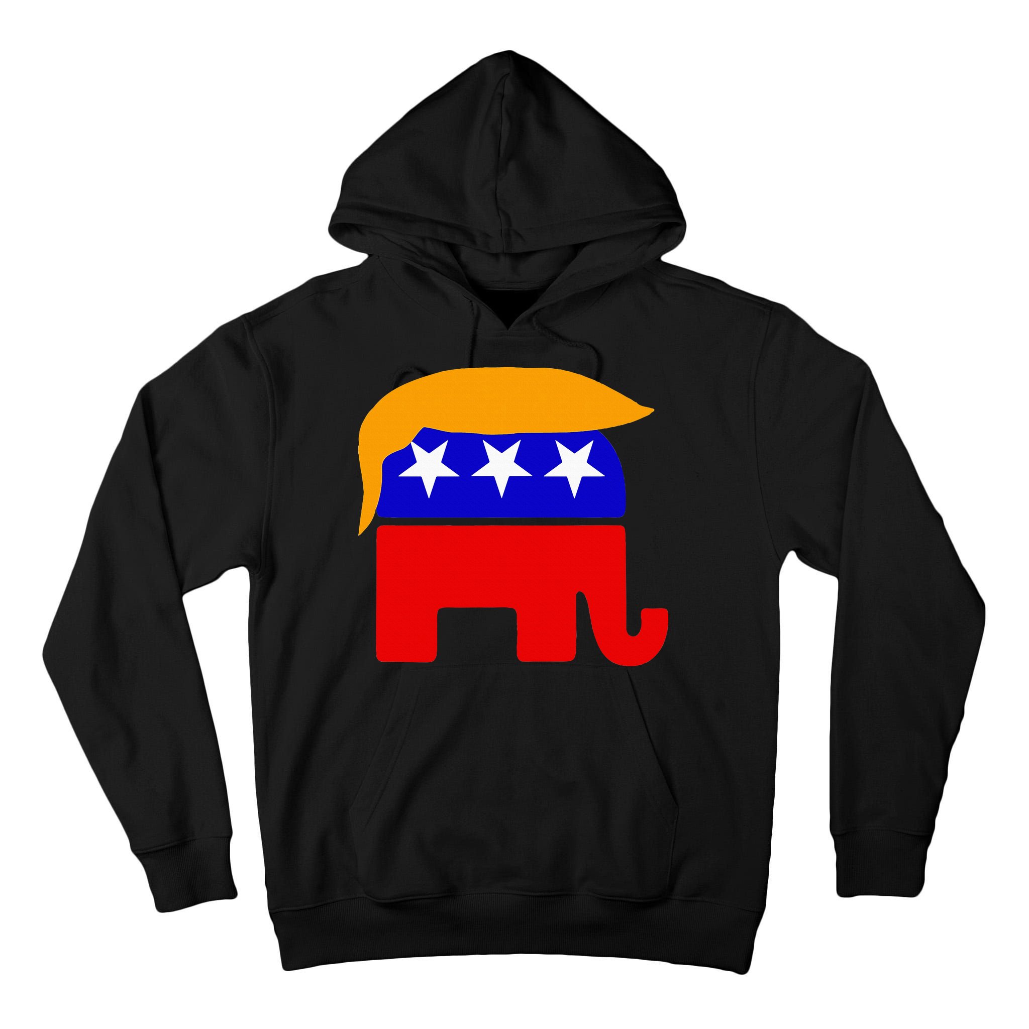 Gop President Donald Trump Republican Elephant Hair Tall Hoodie