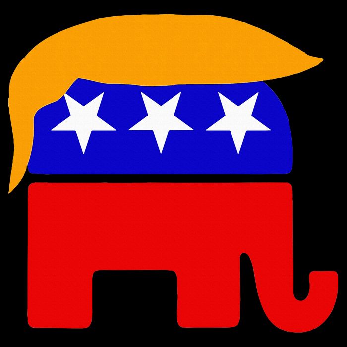 Gop President Donald Trump Republican Elephant Hair Women's Crop Top Tee