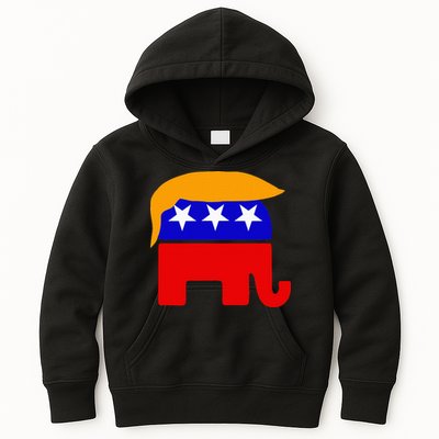 Gop President Donald Trump Republican Elephant Hair Kids Hoodie