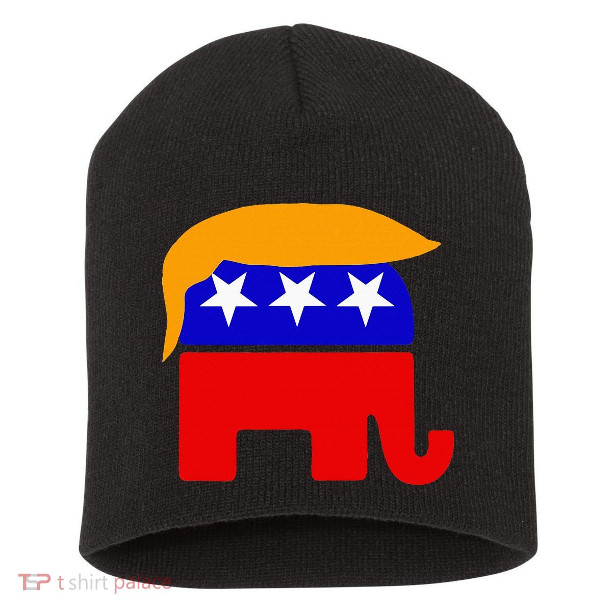 Gop President Donald Trump Republican Elephant Hair Short Acrylic Beanie