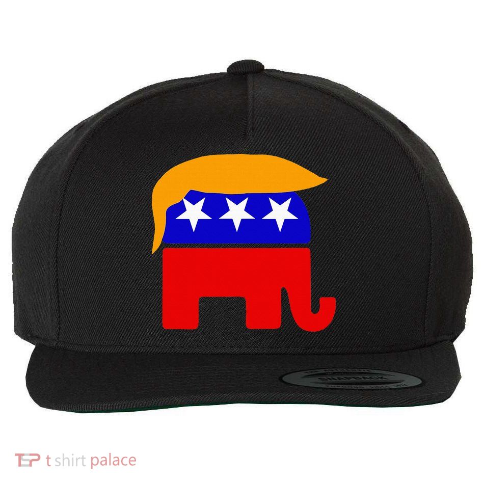 Gop President Donald Trump Republican Elephant Hair Wool Snapback Cap