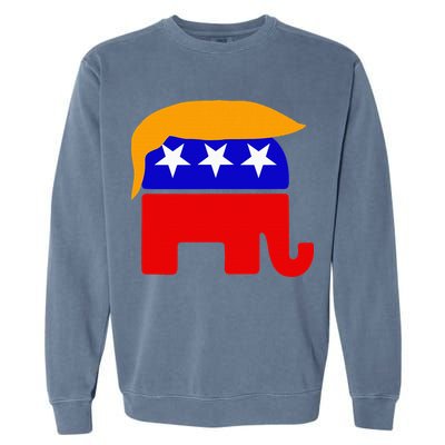 Gop President Donald Trump Republican Elephant Hair Garment-Dyed Sweatshirt