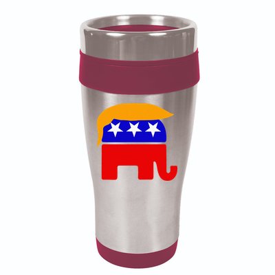 Gop President Donald Trump Republican Elephant Hair 16oz Travel Tumbler