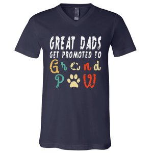 Grand Paw Dog  Great Dads Get Promoted To Grandpaw V-Neck T-Shirt