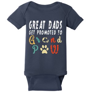 Grand Paw Dog  Great Dads Get Promoted To Grandpaw Baby Bodysuit